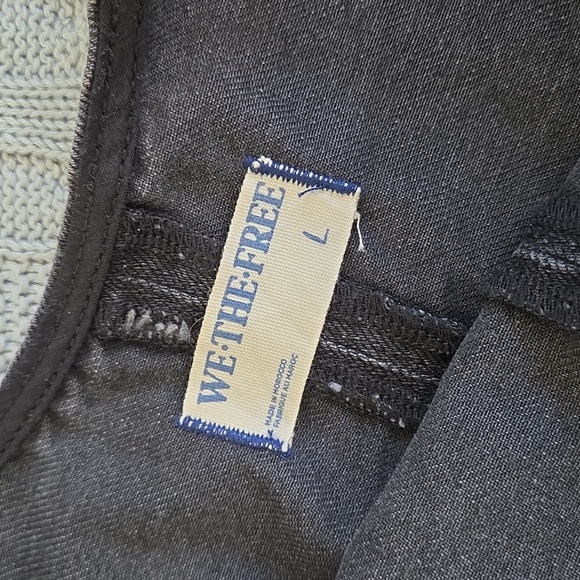 WE THE FREE High Roller Skirtall Large Mineral Black Free People EUC - Picture 9 of 9